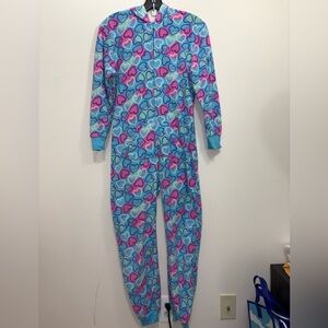 Sleep On It Blue and Pink Onesie w/ hood